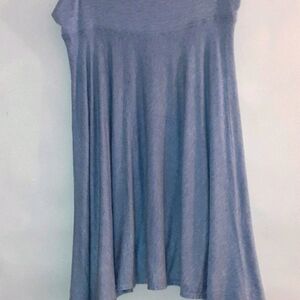 Max Studio Blue Pleated A-Line Skirt